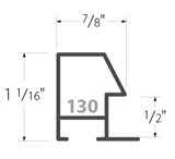 7/8 " width: ideal for small or medium size artworks. Due to its smooth, modern face, this versatile frame suits a wide selection of photographs, paintings and giclee prints.

Nielsen 130-421 Profile