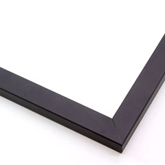 This simple frame features a flat, matte black finish. 

.75 " width: ideal for small artwork. The clean modern lines of this frame make it the perfect fit for a wide variety of paintings, photos and giclee prints.
