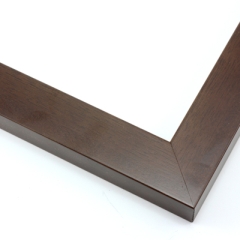 This simple frame features a milk chocolate brown wash with a satin finish and delicate wood grain detailing. 

1.25 " width: ideal for small or medium size artworks. The clean modern lines and rustic details of this frame make it the perfect fit for a wide variety of paintings, photos and giclee prints.