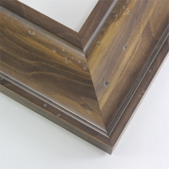 This natural-wash wood frame features a grey-brown varnish that does not disguise the rich wood grain.  Antiquing is created by nicks that add character and depth to the subtlety bevelled face.

3 " width: ideal for large or oversize images.  Border a rustic nature photograph, or autumnal painting or print with this simple, bucolic frame.