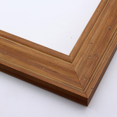 This natural-wash wood frame features a natural varnish that highlights the rich wood grain.  Antiquing is created by nicks that add character and depth to the subtlety bevelled face.

2 " width: ideal for medium size images.  Border a rustic nature photograph, or autumnal painting or print with this simple, bucolic frame.