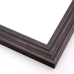 This natural-wash wood frame features a black varnish that does not disguise the rich wood grain.  Antiquing is created by nicks that add character and depth to the subtlety bevelled face.

1.25 " width: ideal for smaller images.  Border a rustic greyscale or nature photograph, or autumnal painting or print with this simple, bucolic frame.