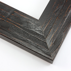 This simple frame is covered with a deep espresso wash that highlights the natural wood grain.  An antique look is created with a faint brown patina.

2.25 " width: ideal for medium or large images. Border a rustic nature photograph, or autumnal painting or print with this simple, bucolic frame.