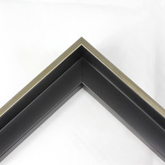 This small, L-shaped floating canvas frame in matte black features a brushed Silver face.

1.5 " depth from wall, and .5 " width: ideal for medium and large canvases on thin (3/4 " deep) stretcher bars.  Pair this frame with a painting or Giclée print for an authentic fine art display. 

*Note: These solid wood, custom canvas floaters are for stretched canvas prints and paintings, and raised wood panels.
