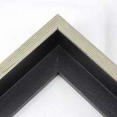 This deep textured L-shaped canvas floater, features a distressed-aged look and finished in grey. The face width is 5/8 "es, perfect for vintage look. 

Display your favourite gallery wrapped Giclée print or painting with authentic, fine art style. These canvas floating frames are ideal for medium and large images.

*Note: These solid wood, custom canvas floaters are for stretched canvas prints and paintings, and raised wood panels.