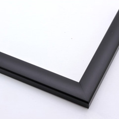 This slender, gently curving frame features a classic matte black finish.

15/16 " width: ideal for small artwork. The clean lines of this modern frame make it the perfect fit for a wide variety of paintings, photos and giclee prints.