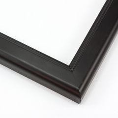This classic black, matte frame features a smooth curve on the outer edge and two step lip.

1.125 " width: ideal for smaller artworks. Pair this simple frame with a bold oil or watercolour painting, or border a high-contrast greyscale photograph for a modern effect.