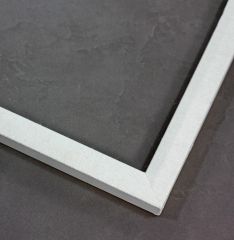 This 3/4" white liner has an authentic, soft linen texture and flat face with a sloped inner lip. 

Linen liners are a great option for providing white space between art and frame. Where glass is generally required to protect paper artworks and their mat, a linen liner does not require glass, making it ideal for paintings and Giclée prints.

3/4 " wide: ideal for small and medium-size images. Whether photography or paintings, rural scenes and simple images will look striking in this frame.
