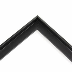 This black small, L-shaped canvas floater frame features a 1/8 " flat face, and 11/16 " rabbet.

*Note: These solid wood, custom canvas floaters are for stretched canvas prints and paintings, and raised wood panels.