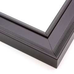 This frame features a crown moulding profile finished in a deep plum wash.  The steeply bevelled edges are naturally highlighted for an elegantly modern look. 

2.125 " width and 1.25 " depth: ideal for medium to large images.  Border a white-dominant grayscale photograph or acrylic painting with this stylishly simple frame.