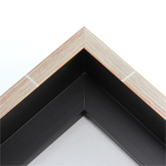 This large profile, L-shape canvas floater frame features a .75 " face and deep, 1.75 " rabbet.  The brushed silver face reveals an undercoat of dark red and solid, silver horizontal lines at 3.5 " intervals.  The outer drop edge in a brushed matte black.

Display your favourite gallery wrapped Giclée print or painting with authentic, fine art style. Ideal floater framing for large, 1.5 " deep canvases.

*Note: These canvas floaters are for stretched canvas prints and paintings, and raised wood panels.