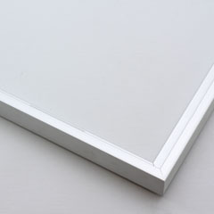 This metal picture frame has a smooth, frosted silver finish, brush-textured drop edge and a curved profile. The classic flat face makes this frame ideal for almost any small or medium-size artwork. 

.3 " width. Easily frame photographs, paintings or drawings on paper, or even giclee canvas prints.