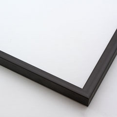 This metal picture frame has a smooth, frosted black finish, brush-textured drop edge and a curved profile. The classic flat face makes this frame ideal for small, medium and large-size artwork. 


.3 " width. Easily frame photographs, paintings or drawings on paper, or even Giclée canvas prints.