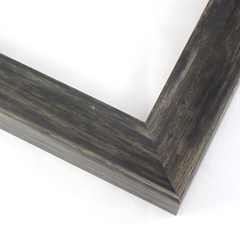 This simple black with grey stain frame, features an inward curved profile with wood grain details and natural wood finish.

2 " width: ideal for medium size artwork.  The modern style of this frame makes it a great match to more contemporary paintings and photography.

Kyoto II Collection