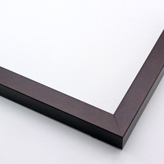 A simple, dark walnut frame with a matte finish.

.75 " width: ideal for small artwork. This modern frame is suitable for a wide variety of art mediums, from photographs to paintings and giclee prints.