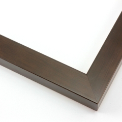 A simple, dark walnut frame with a matte finish and subtle wood grain detailing.

1.125 " width: ideal for smaller artwork. This modern frame is suitable for a wide variety of art mediums, from photographs to paintings and giclee prints.