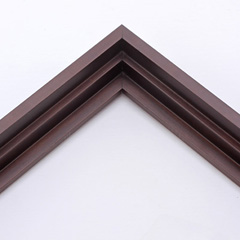 This equal stair step wood floater frame has a matte espresso finish. The canvas will hover neatly within the simple, modern border. 

Give an authentic, fine art display to your favourite gallery wrap canvas Giclée print or oil painting. This size is ideal for .75 to 1 " deep (thin) stretched canvases.

*Note: These canvas floaters are for stretched canvas prints and paintings, and raised wood panels.