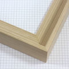 This 1-3/4" deep L-shaped canvas floater frame features a beautiful wood grain texture in a light natural wood tone. Perfect for a bright contemporary look.