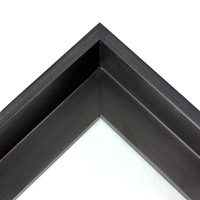 This extra tall, L-shaped floating contemporary canvas frame in espresso features a thin flat face.

*Note: These solid wood, custom canvas floaters are for stretched canvas prints and paintings, and raised wood panels.