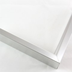 Tall, yet slim 7/16 " metal frame with a hooked profile. This moulding is white silver with a slight brushed texture. It reflects diluted light.

Nielsen n117-01 Profile