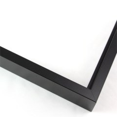 Tall, yet slim 7/16 " metal frame with a hooked profile. This moulding is flat mars black with a smooth texture.

Nielsen n117-50 Profile
