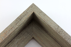 This large profile floater frame features rustic, natural wood texture with a pale gray, antiqued finish.

2.5 " depth: ideal for medium, large and oversize (extra large) stretched canvases mounted on thick (1.5 to 2 " deep) stretcher bars.  Pair this frame with a nature image or bucolic painting or Giclée print for an authentic fine art display.

*Note: These solid wood, custom canvas floaters are for stretched canvas prints and paintings, and raised wood panels.
