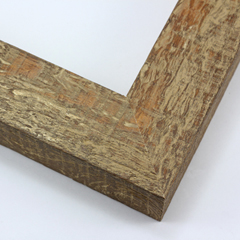 This simple but expressive frame features an organic wood grain face, complete with whorls and shallow ridges. The soft, tan finish has hints of gold that add a worn sheen to the natural texture.

1.75" width: ideal for medium size artworks. The natural simplicity of this countryside frame is the perfect match for nature or farmland photographs or oil paintings.
