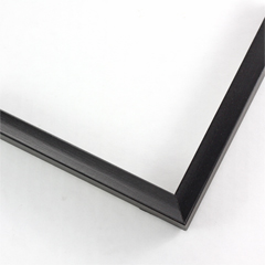 This 1/2 " frame features a scooped profile from a flat outer edge.  A matte black finish result is a classic yet modern border that can be matched with almost any artwork and decorating style.

1/2 " width: ideal for small artwork. This modern frame is suitable for a wide variety of art mediums, from photographs to paintings and giclee prints.