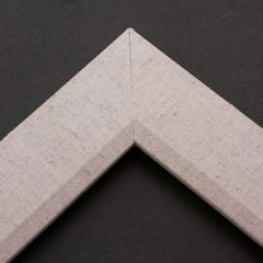 Linen liners are a great option for providing space between art and frame.  Where glass is generally required to protect paper artworks and their mat, a linen liner does not require glass, making it ideal for paintings and Giclée prints.

This 1 " natural liner has an authentic, soft linen texture and colour, and a flat face with a sloped inner lip.  It is best suited to medium and large canvas prints, watercolours or oil paintings.