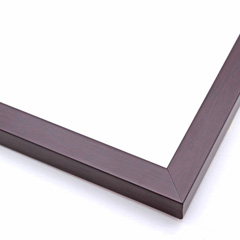 This simple frame features a deep chocolate brown wash and delicate wood grain detailing. 

.75 " width: ideal for small artworks. The clean modern lines and rustic details of this frame make it the perfect fit for a wide variety of paintings, photos and giclee prints.