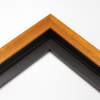 A simple floater frame with a pecan-wood wash and pearlized finish.

The 3/4 " rabbet allows this frame  as a shallow shadow box.

It is  ideal for small artwork. This modern frame is suitable for a wide variety of art mediums, from photographs to paintings and giclée prints.