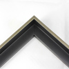 This small, L-shaped floating canvas frame in matte black features a brushed Silver face.

1.5 " depth from wall, and .5 " width: ideal for medium and large canvases on thin (3/4 " deep) stretcher bars.  Pair this frame with a painting or Giclée print for an authentic fine art display. 

*Note: These solid wood, custom canvas floaters are for stretched canvas prints and paintings, and raised wood panels.
