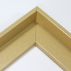 This L-shaped canvas floater frame features a natural finish, with a 1-1/4 " depth for artworks.

*Note: These solid wood, custom canvas floaters are for stretched canvas prints and paintings, and raised wood panels.
