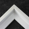 This deep textured L-shaped canvas floater, features a distressed-aged look and finished in white. The face width is 5/8 "es, perfect for vintage look. 

Display your favourite gallery wrapped Giclée print or painting with authentic, fine art style. These canvas floating frames are ideal for medium and large images.

*Note: These solid wood, custom canvas floaters are for stretched canvas prints and paintings, and raised wood panels.