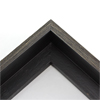 This deep textured L-shaped canvas floater, features a distressed-aged look and finished in black. The face width is 5/8 "es, perfect for vintage look. 

Display your favourite gallery wrapped Giclée print or painting with authentic, fine art style. These canvas floating frames are ideal for medium and large images.

*Note: These solid wood, custom canvas floaters are for stretched canvas prints and paintings, and raised wood panels.
