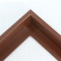 This red walnut floater frame features a 1/2 " curved face width and 1-5/8 " depth. This simple wood frame has a classic and elegant appearance.