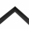 This black small, L-shaped canvas floater frame features a 1/8 " flat face, and 11/16 " rabbet.

*Note: These solid wood, custom canvas floaters are for stretched canvas prints and paintings, and raised wood panels.