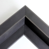 This large, L-shaped canvas floater frame features Black w/Brown Lines, and a 1-1/8 " flat face.

*Note: These solid wood, custom canvas floaters are for stretched canvas prints and paintings, and raised wood panels.