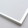 This metal picture frame has a silver, high-shine finish, brush-textured drop edge and a curved profile. The classic flat face makes this frame ideal for almost any small or medium-size artwork. 

.3 " width. Easily frame photographs, paintings or drawings on paper, or even Giclée canvas prints.