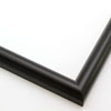 This simple metal picture frame in frosted black has a smooth finish and curved profile. 

.875 " width: ideal for small, medium or large artworks. Easily frame photographs, thicker cloth or needlework art, or even Giclée canvas prints.