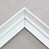 This moulding is neat, modern, and will last a life-time. Fits perfectly artworks with 1-1/2" depth and has a built in 1/2" reveal for easy installation.
<br>
Available in Black and white powder coated finish that is scratch and water resistant. A timeless choice to finish and complement every art piece.