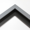 This pale, matte gray canvas floater frame features a slim, simple face. Dress it up with an old watercolor or oil painting, or keep it modern with a family photograph.

.75 "es wide: ideal for small images.