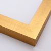 This high shine, gold foil frame features a thick, smooth profile.  A brushed finish reveals subtle lines and faint black spattering gives an antique look - simple, yet glamorous.  The .75 " drop between the glass and the face creates a striking, shadowed effect.

1.5 " width: ideal for medium- to large-size images.  Select an oil or watercolour painting, print, or abstract photograph.