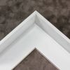 This metal canvas floater picture frame has a smooth, Semi-gloss white finish and flat, narrow (.25 ") face. 

Ideal for medium to large size artwork on thick (1-5/8 " deep) stretcher bars.  Border gallery wrapped Giclée canvas prints or paintings with this simple, modern frame for an authentic, fine art display.

*Note: These sturdy metal, custom canvas floaters are for stretched canvas prints and paintings, and raised wood panels.

Nielsen mf14-14 Profile
