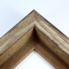 This aged medium/large barn-wood style, L-shaped canvas floater frame features a mixture of Brown & White tones of shades, and a 1-1/4 " flat face.

*Note: These solid wood, custom canvas floaters are for stretched canvas prints and paintings, and raised wood panels.