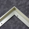 This metal canvas floater picture frame has a smooth silver finish and flat, narrow (.25 ") face. 

Ideal for medium to large size artwork on thin (.75 " deep) stretcher bars.  Border gallery wrapped Giclée canvas prints or paintings with this simple, modern frame for an authentic, fine art display.

*Note: These sturdy metal, custom canvas floaters are for stretched canvas prints and paintings, and raised wood panels.

Nielsen mf13-14 Profile