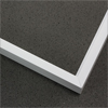 Tall, yet slim 7/16 " metal frame with a hooked profile. This moulding is flat snow white with a smooth texture. It reflects diluted light.

Nielsen n117-52 Profile