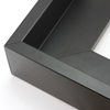 This large profile, L-shape floating canvas frame features a deep, 2.4 " rabbet dressed all in classic matte black. 

Display your favourite gallery wrapped canvas Giclée print or painting with authentic, fine art style. This canvas floater is ideal for large images mounted on thick (1.5 to 2 " deep) stretcher bars.

*Note: These solid wood, custom canvas floaters are for stretched canvas prints and paintings, and raised wood panels.