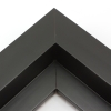 This large profile, L-shape floating canvas frame features a wide, 1.5 " face in a classic matte black finish.

Display your favourite gallery wrapped canvas Giclée print or painting with authentic, fine art style. This floating canvas frame is ideal for large and extra large images on thick (1.5 " deep) stretcher bars.

*Note: These solid wood, custom canvas floaters are for stretched canvas prints and paintings, and raised wood panels.