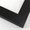 Wide 1-3/8 " metal frame. This traditional style, all black frame, has a smooth texture and dull satin finish.

Nielsen n99-21 Profile